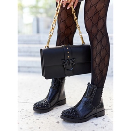 Black Monah Jodhpur Boots With Jets 1