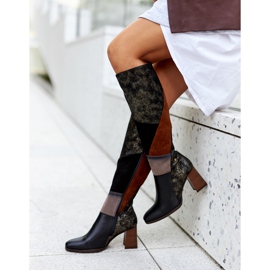 Maciejka Brown Boots With Zipper 05240-02 black 2