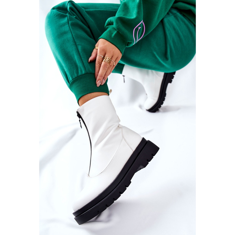 PE1 Women's Boots With Zipper White Tierra 1