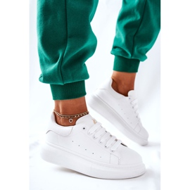 Leather Sport Shoes On A White Lemmy Platform 2