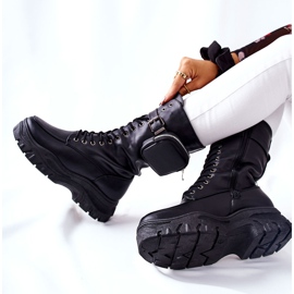 Black Issanti Platform Boots With Kidney 1