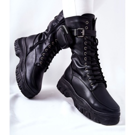 Black Issanti Platform Boots With Kidney 2