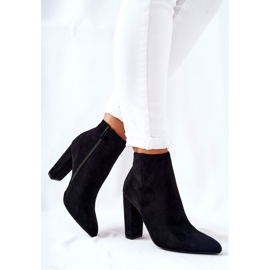 PS1 Black Rinasa Suede Booties On A Post 2