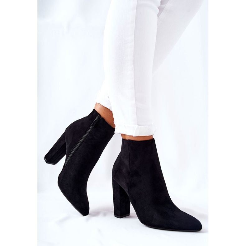 PS1 Black Rinasa Suede Booties On A Post 2