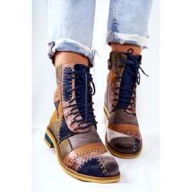 Maciejka Multicolored Leather Jodhpur Boots 05095-39 1