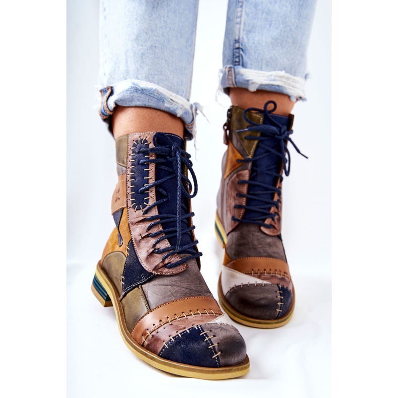 Maciejka Multicolored Leather Jodhpur Boots 05095-39 1