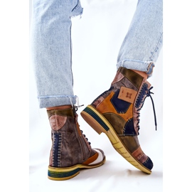 Maciejka Multicolored Leather Jodhpur Boots 05095-39 2