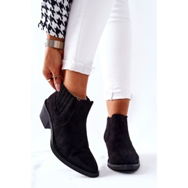 Black Suede Slip-on Boots Assanella 1