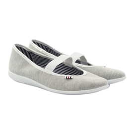 Women's ballerina sneakers Befado 493q sz white multicolored grey 1