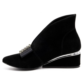 Exquisite Women's leather boots on the 1278EX platform black 1