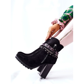 PG1 Suede Boots On A High Post Black Besis 2