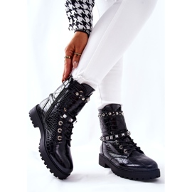 PG1 Black Nephele Warm Boots Workers With Studs 2