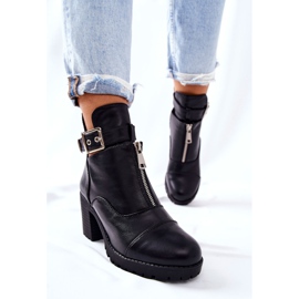 PG1 Black Clive Boots On High Heel With A Buckle 1