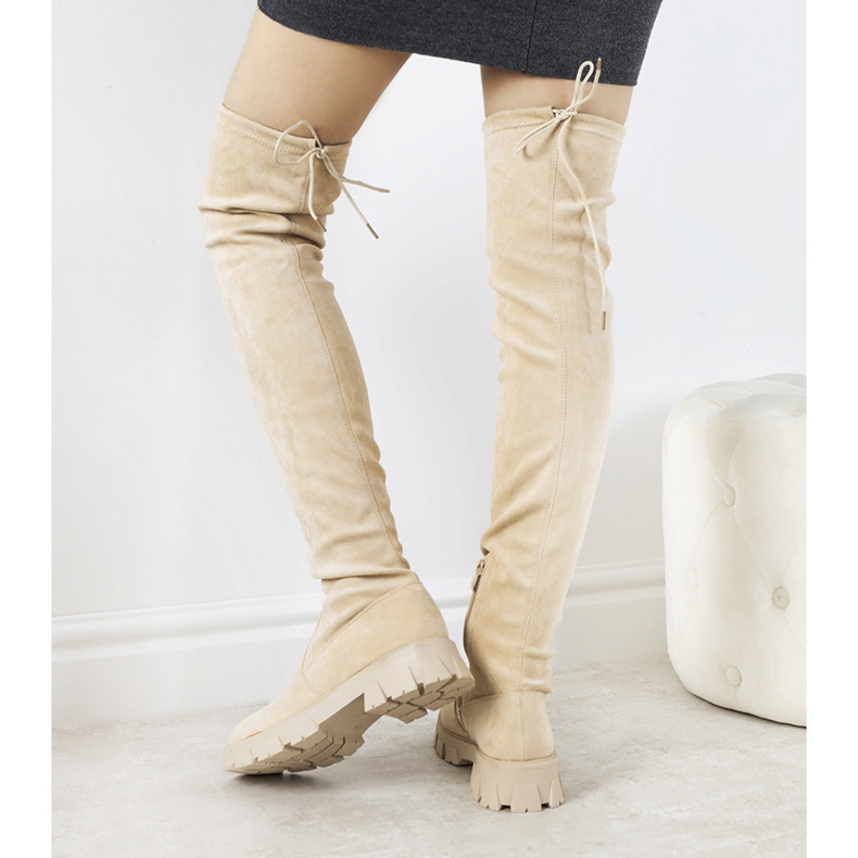Beige high-soled boots from Patrice 2