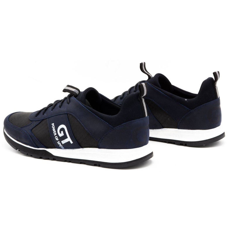 Polbut Sports men's leather casual shoes 2111PLB, navy blue 5