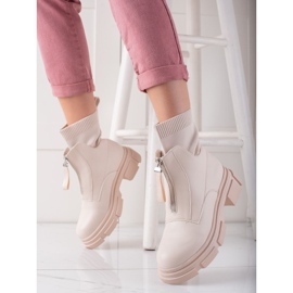 Bestelle Slip-on Workers With A Zipper beige 1