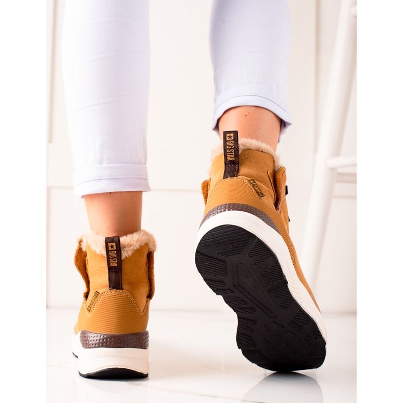 Women's snow boots Big Star II274262 brown yellow 1