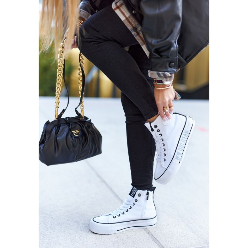 High Sneakers On The Big Star II274014 White Platform 1