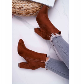 Women's Camel High Heel Boots brown 4