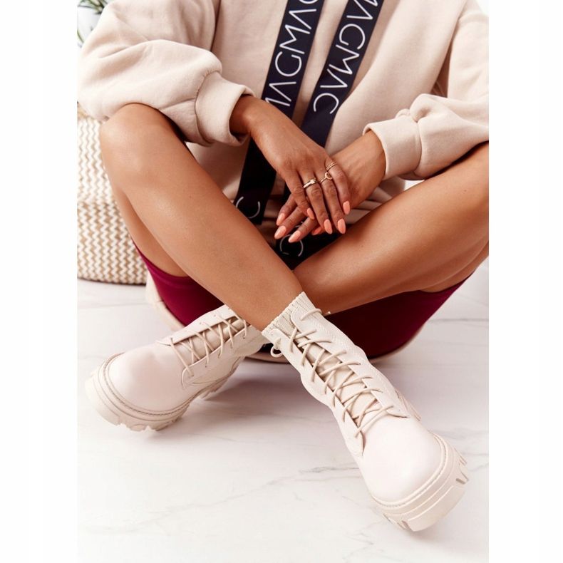 PS1 Women's Boots Workers Beige Megan 3