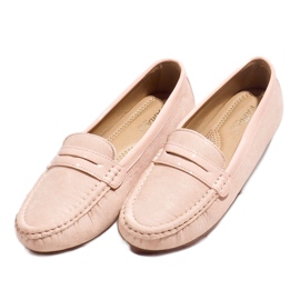 Pink moccasins with a buckle FM2958-3 2