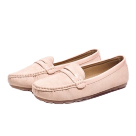 Pink moccasins with a buckle FM2958-3 3