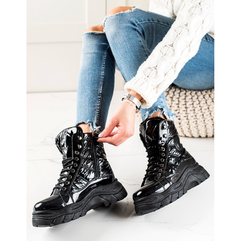 Black Boots On The VINCEZA Platform 2