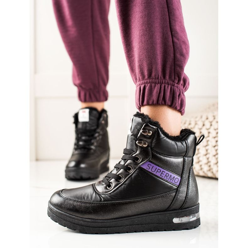 TRENDI Snow boots With Glitter Supermo black 1