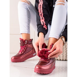 TRENDI Snow boots With Glitter Supermo red 1