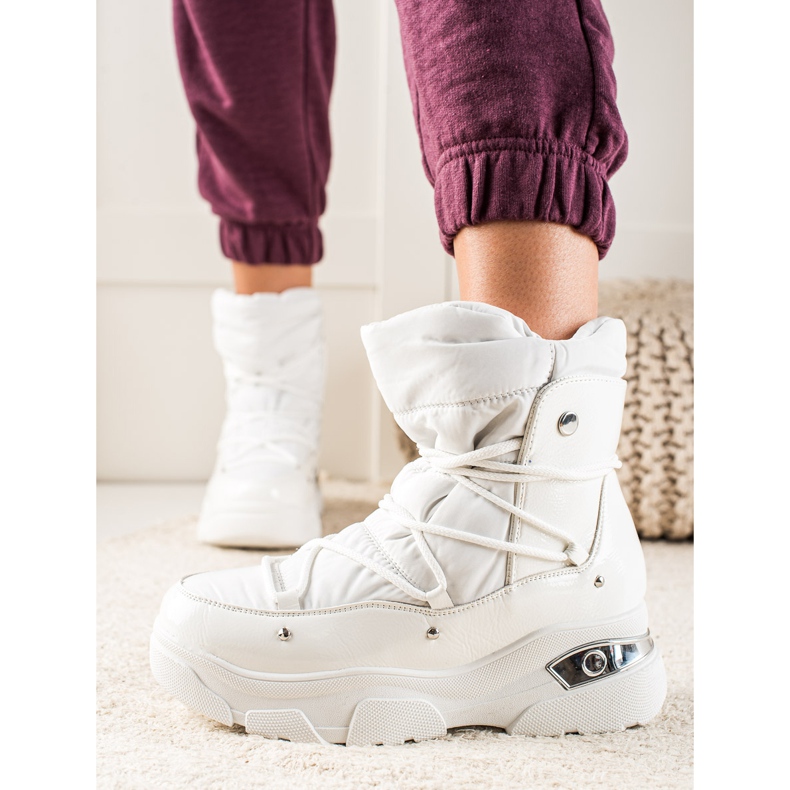 W. Potocki Classic Potocki White Snow Boots 1