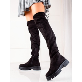 Laura Mode Black Thigh-boots On The Platform 2