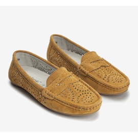 S. BARSKI Camel loafers with openwork by S. Bararski brown 1