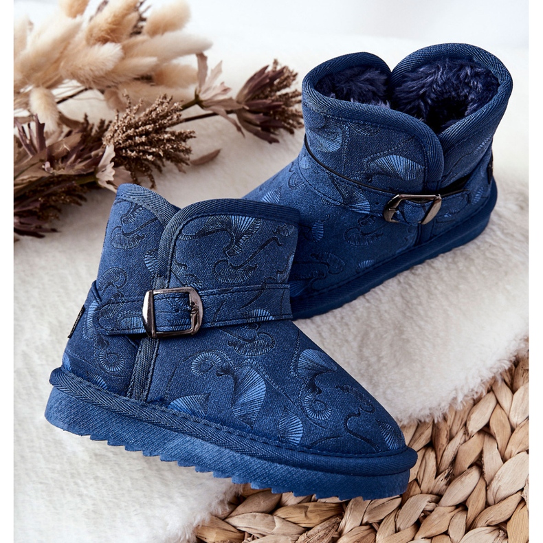 Children's Snow Boots With Fur Navy Blue Kawai 2