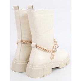 Boots with detachable chain Lome Beige 1