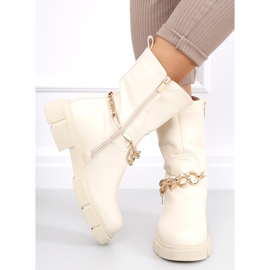 Boots with detachable chain Lome Beige 2