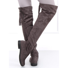 Toum Gray over-the-knee boots grey 1