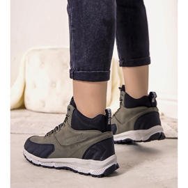 Green trekking shoes Big Star Ivanna black 1 Green trekking shoes Big Star Ivanna black 1