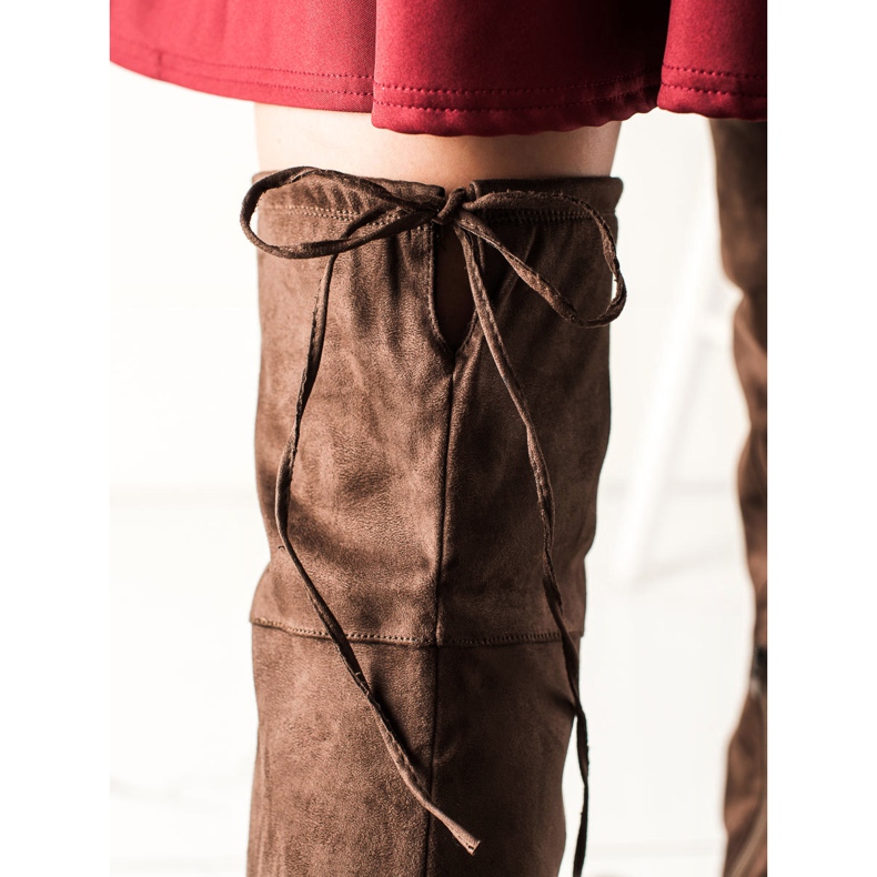 TRENDI Comfortable over the knee boots brown 1