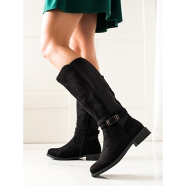 TRENDI Casual Boots With Buckle black 1