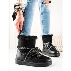 W. Potocki Black Potocki Snow Boots 1