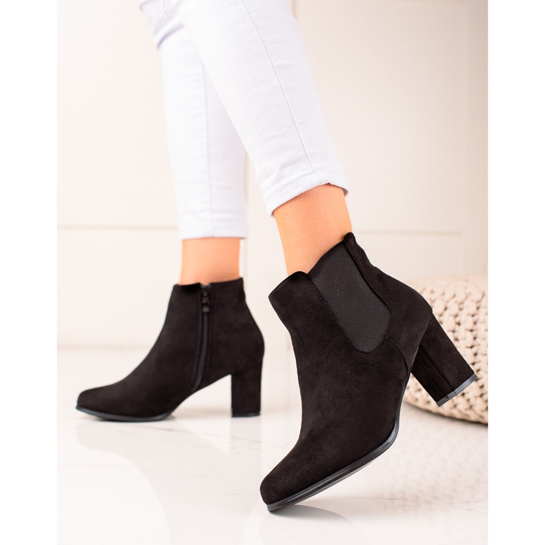 TRENDI Casual boots on a post black 2