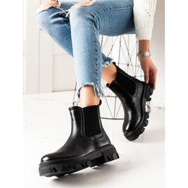 Seastar Fashionable Chelsea Boots On The Platform black 1
