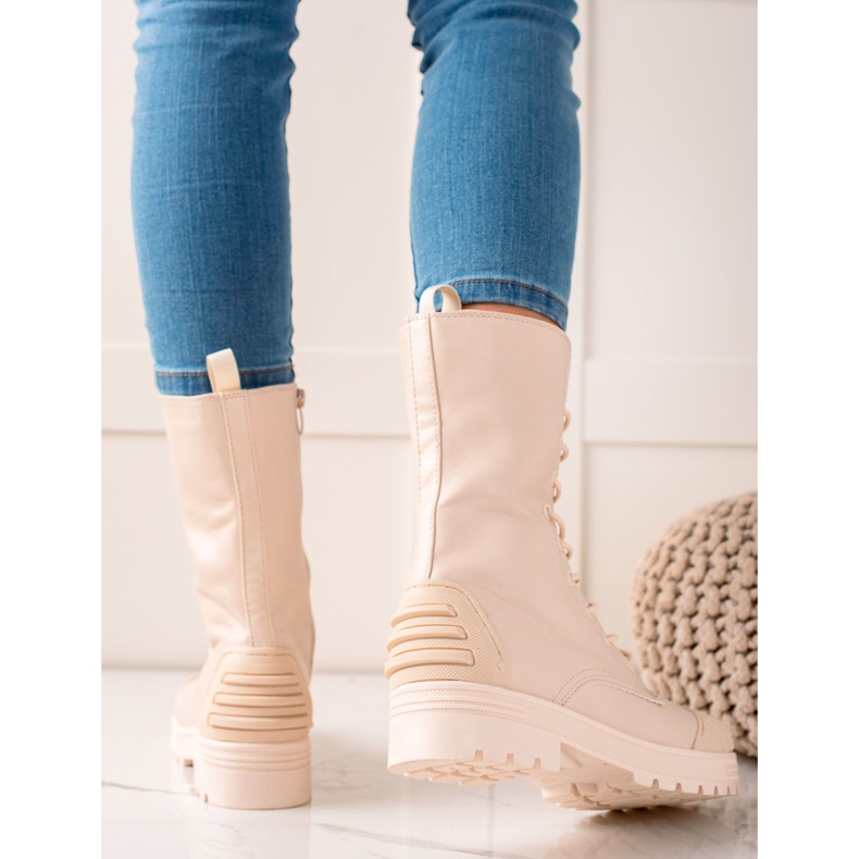 Seastar High Lace-up Trappers beige 1