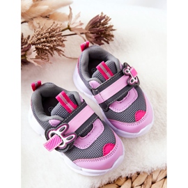 BEFADO S.A. Children's Sport Shoes With Velcro Befado 516P091 Gray-Pink 1