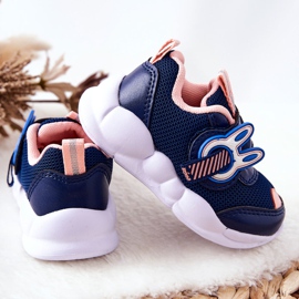 BEFADO S.A. Children's Sport Shoes With Velcro Befado 516P090 Navy Blue-Pink 1