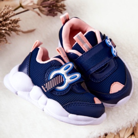 BEFADO S.A. Children's Sport Shoes With Velcro Befado 516P090 Navy Blue-Pink 2