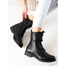 Super Mode Classic Lace Up Boots black 1