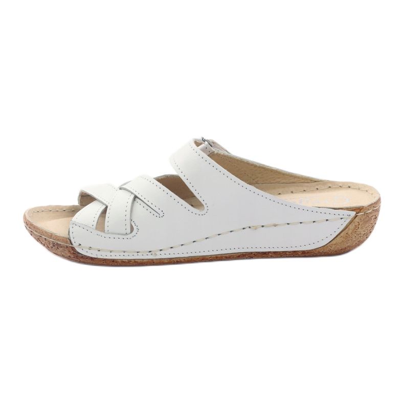Leather women's shoes Gregors 647 white 2