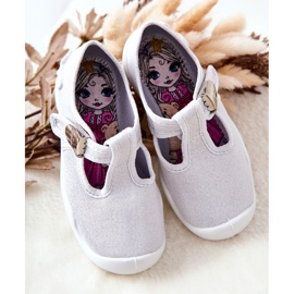 BEFADO S.A. Ballerina Slippers Befado Shiny 115X001 Silver 1