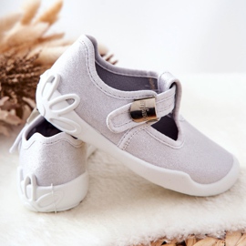 BEFADO S.A. Ballerina Slippers Befado Shiny 115X001 Silver 2